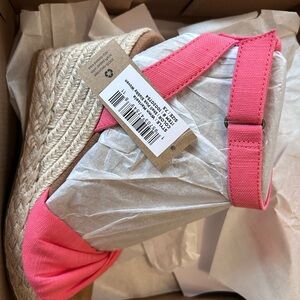 Pink Espadrille Wedge Sandal